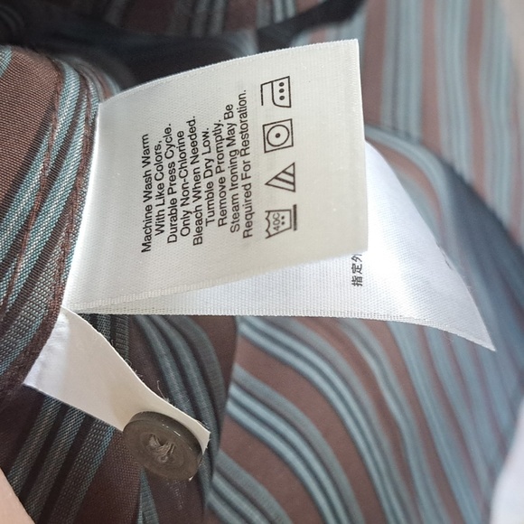 NEW Eddie Bauer Petite Wrinkle-Resistant Stretch Button Up Shirt Cotton Striped - Picture 8 of 11